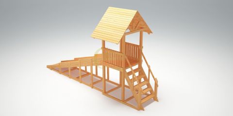 Зимняя горка Савушка Зима Wood-5